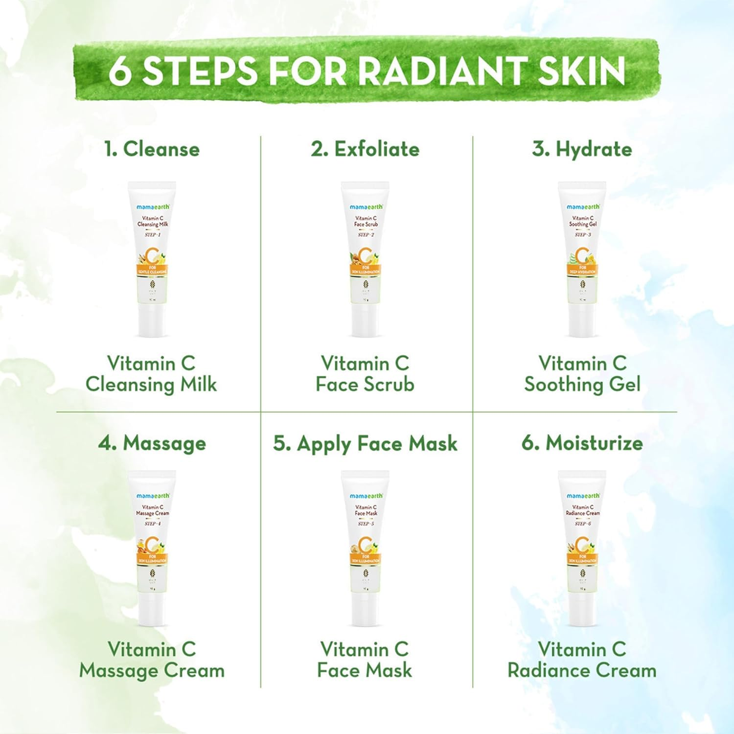 Mamaearth Vitamin C Facial Kit with Vitamin C & Turmeric for Skin Illumination - 60 G image number 1