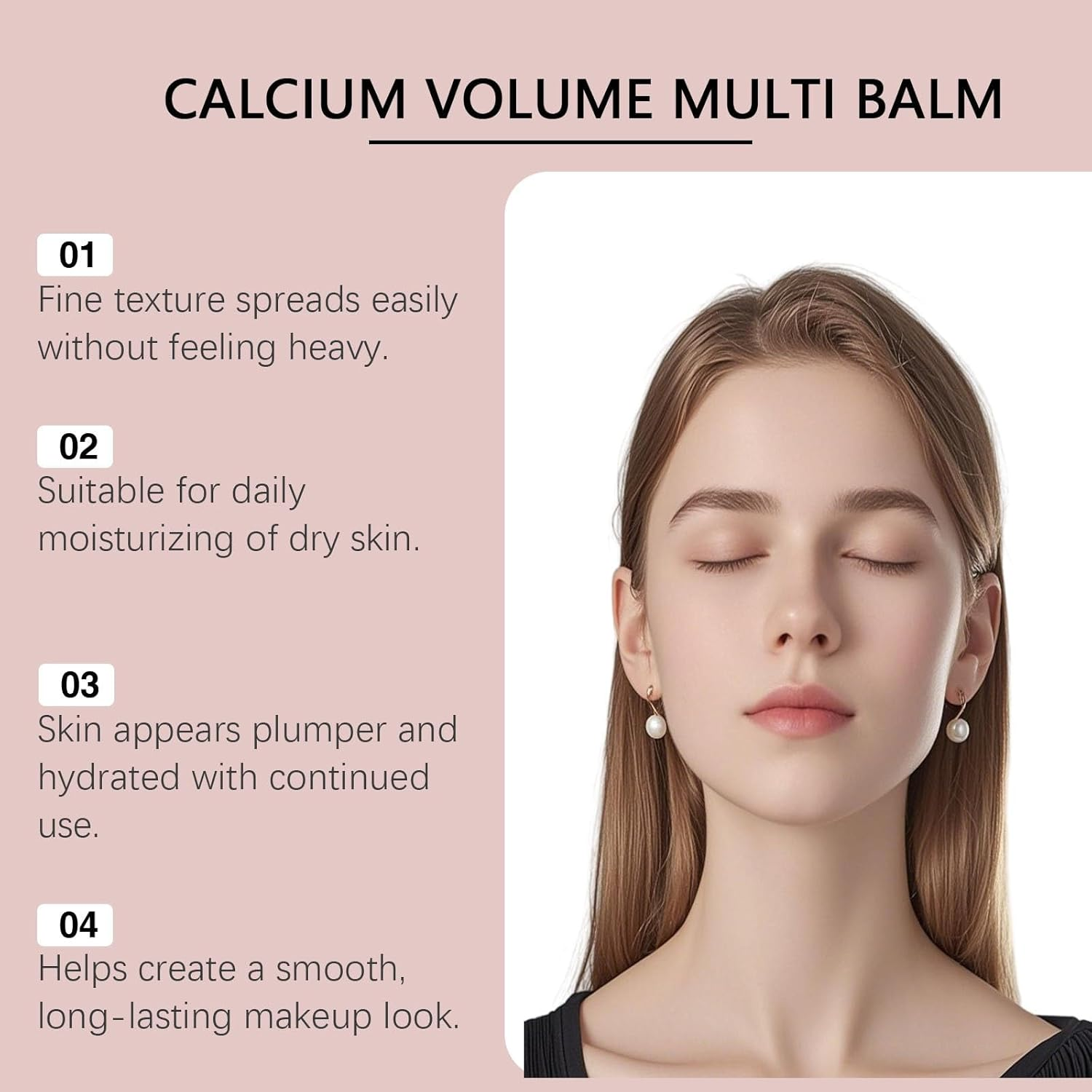 Multi-Use Cemenrete Calcium Balm Stick,Anti-Aging Collagen Moisturizer for Lips, Eyes & Neck,Hydrating Almond & Vitamin E Formula,Korean Beauty Essential(1Pcs) image number 4
