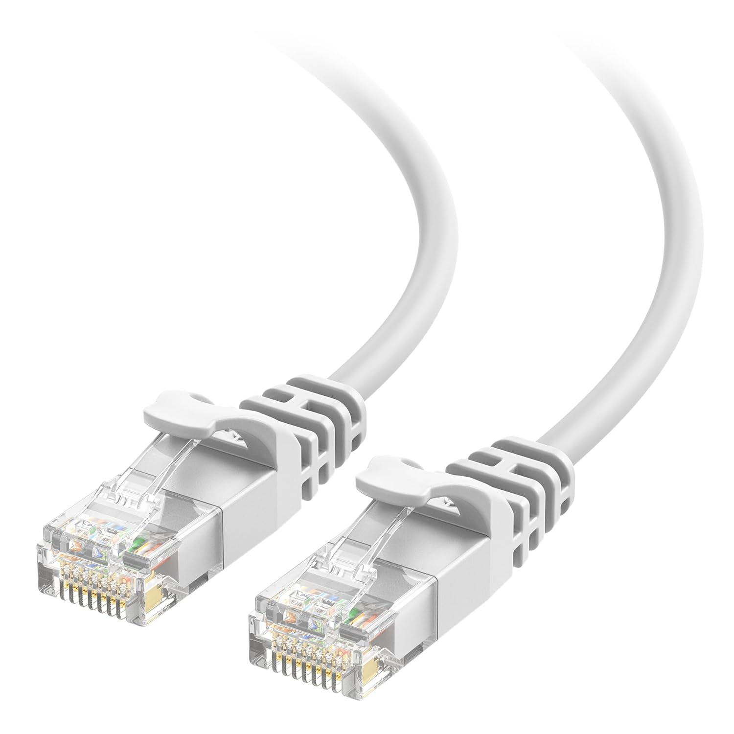 Cable Matters 10Gbps Snagless Ultra Thin Ethernet Cable 7.6M, Long Cat 6 Ethernet Cable (Thin Cat6 Cable) in White
