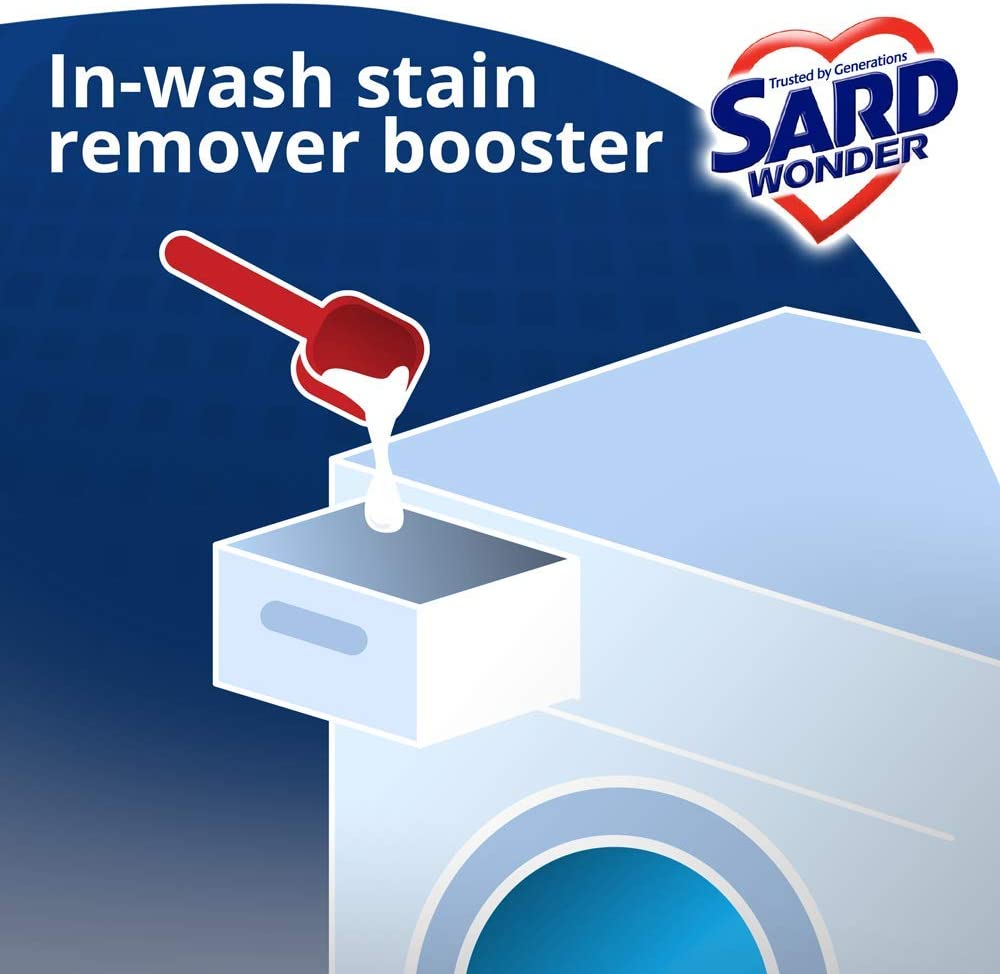Sard Power, Stain Remover Powder, Antibacterial Soaker, In-Wash Booster, 1Kg (Pack of 2)