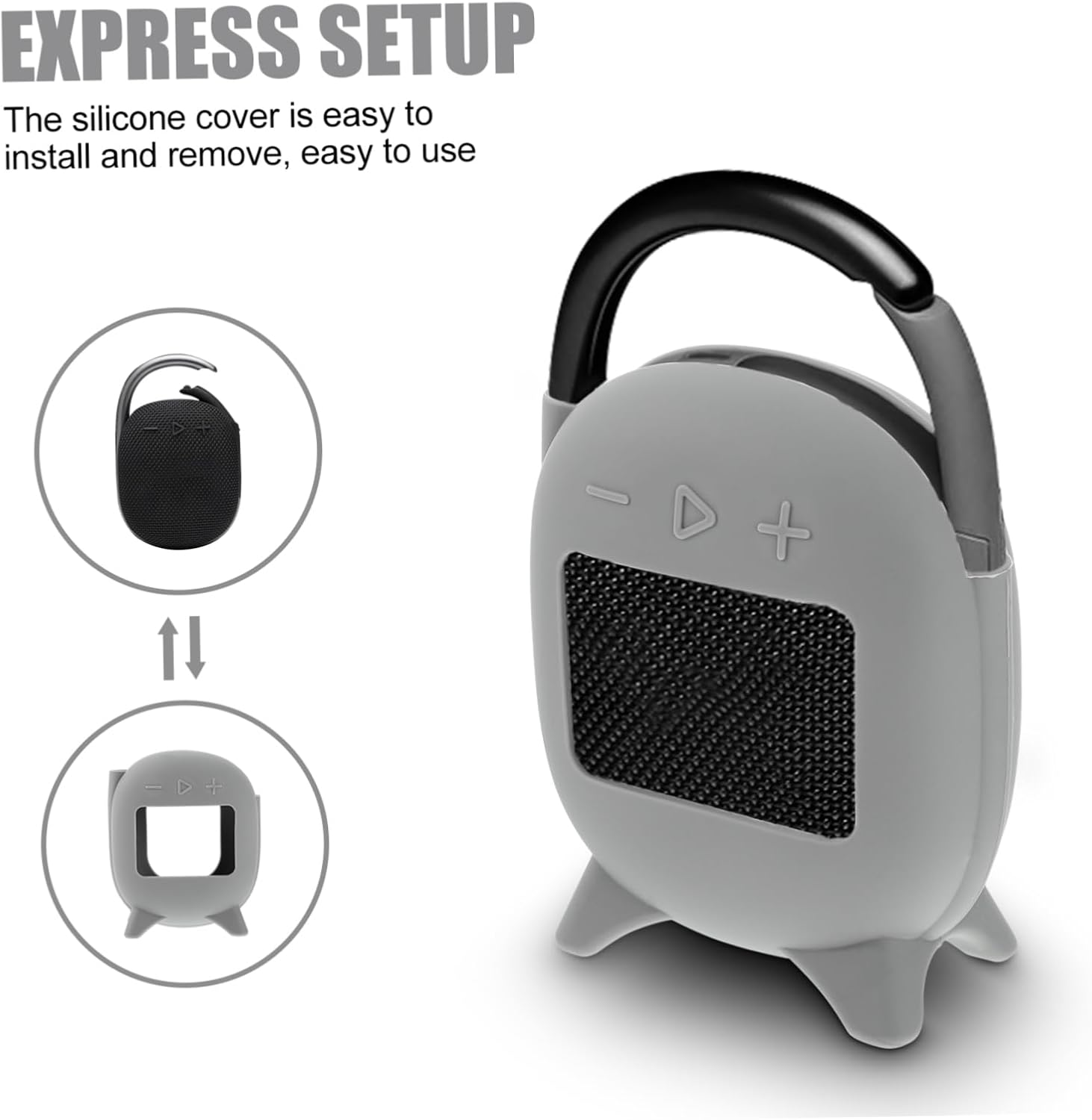 Uonlytech Practical Wireless Speaker Cover Clip Cover Storage Bag Sturdy Protection image number 2