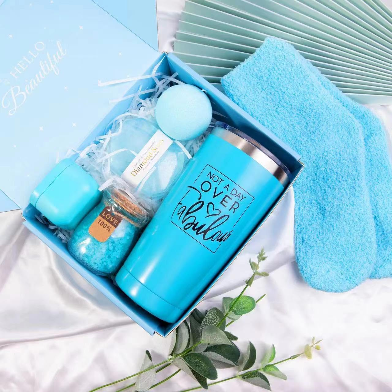 Gifts for Women, Birthday for Women, Gifts Basket for Friend Mom Grandma, Blue image number 4