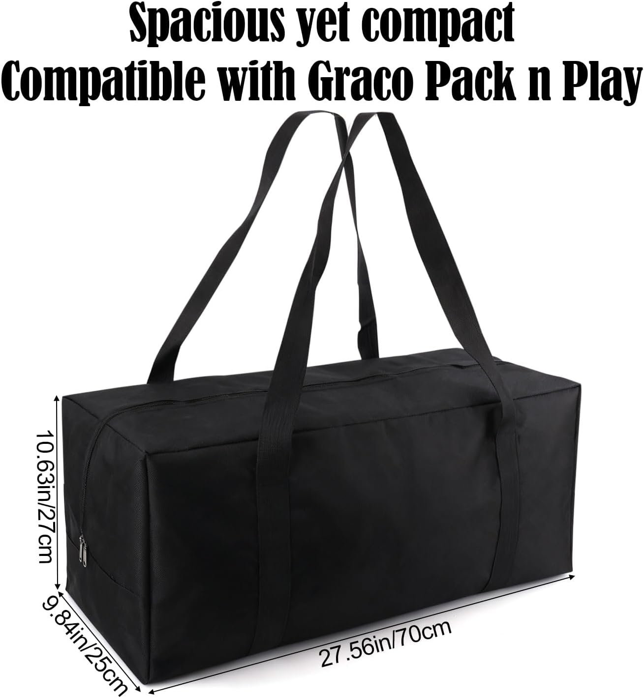 Carry Bag for Graco Pack N Play, Oxford Cloth Foldable Duffle Bag with Zipper and Handle for Travel and Storage image number 3