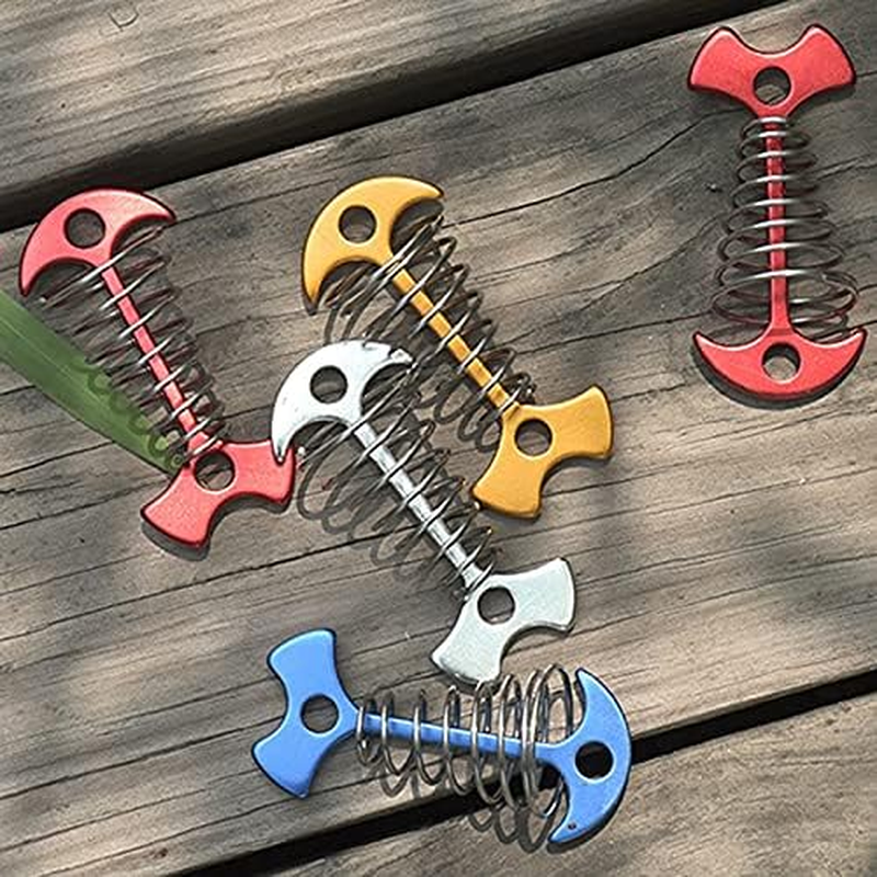 Pvcqjkd 10Pcs Adjustable Plank Floor Spring Anchor Tent Pegs Buckle Outdoor Awning Deck Fixed Nails Camping Tent Hooks image number 6