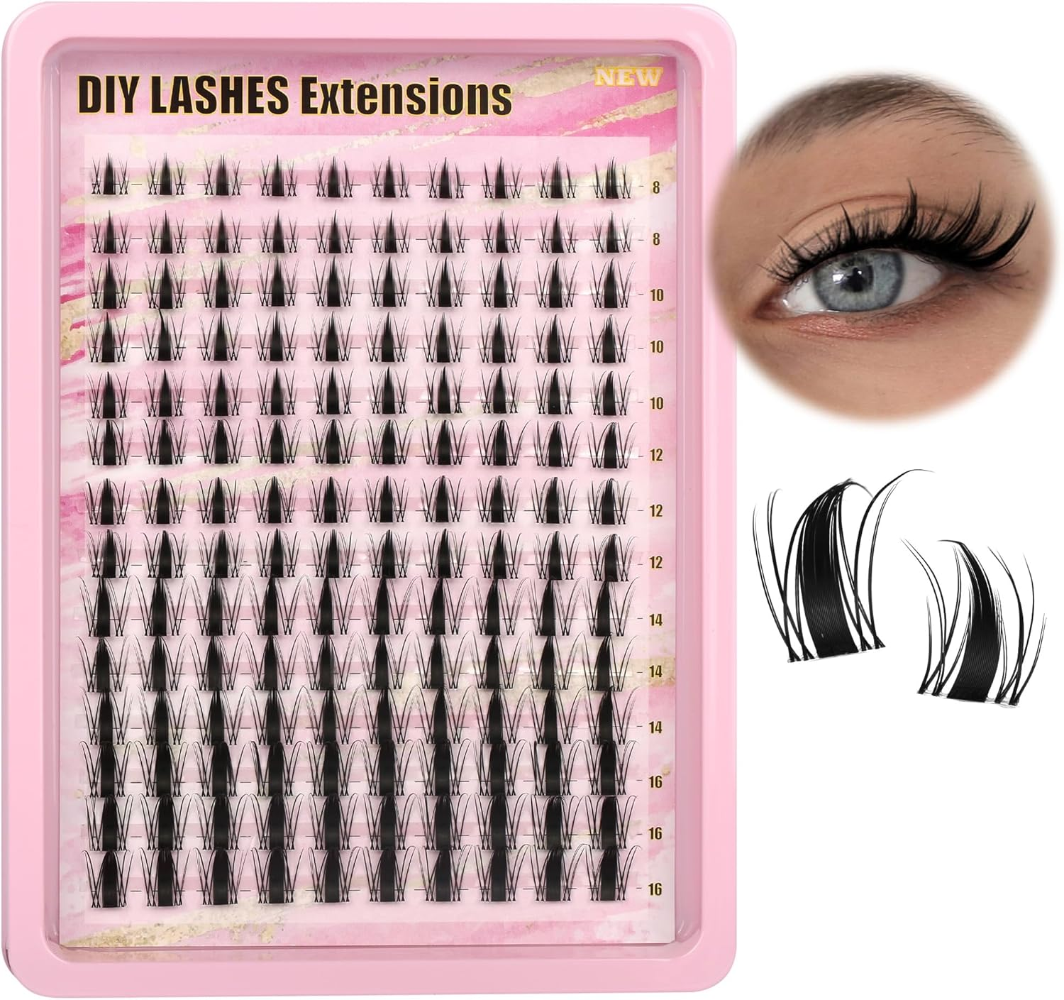 Gmagictobo - Sleeve Lash Groups: the Pointed Anime Lash Group Is Made of Upgraded Synthetic Fiber, Soft, Thick, Durable and Lightweight, Non-Irritating, Bringing You a Better And image number 1