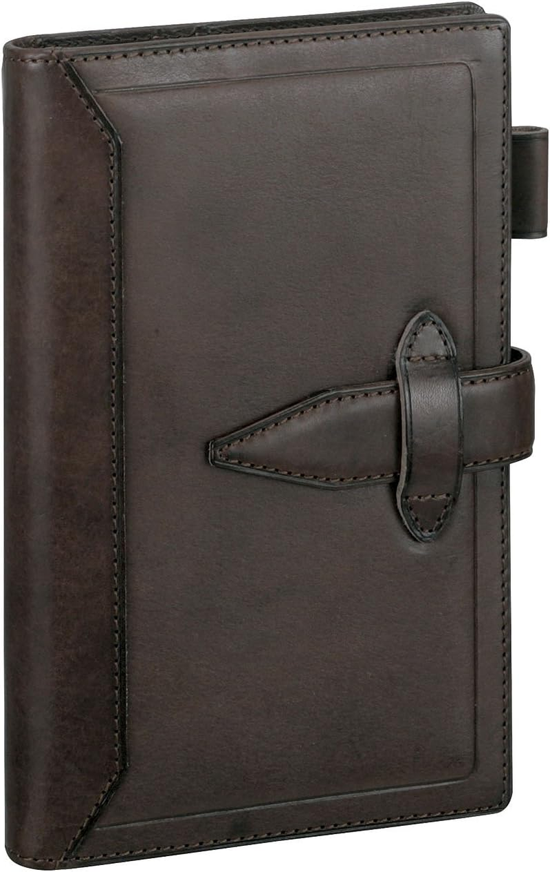 Raymei Fujii DB3011E Personal Organizer, Da Vinci Loroma Classic Bible Dark Brown image number 7