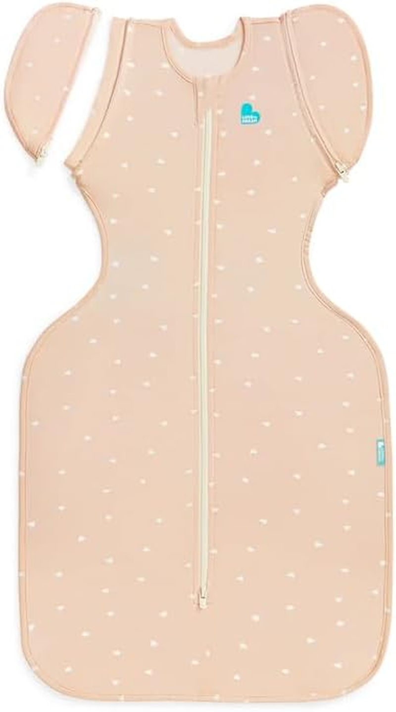Love to Dream Swaddle up Transition Bag Bamboo LITE, Arms up Position, Soft and Sustainable Bamboo Fabric - Sleep Bag - 0.2 TOG - (24-27&deg;C) Ideal for Warm Weather (Heart Blush, Large, 8.5&ndash;11Kg) image number 4