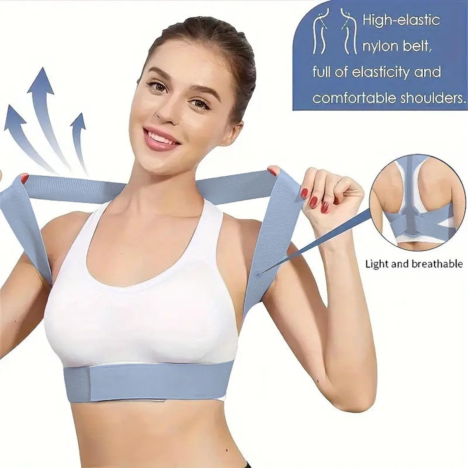 Back Brace Posture Corrector for Women and Men, Shoulder Straightener, Adjustable Full Back Support, Upper and Lower Back Pain Relief - Scoliosis, Hunchback, Hump, Thoracic, Spine Corrector (M)