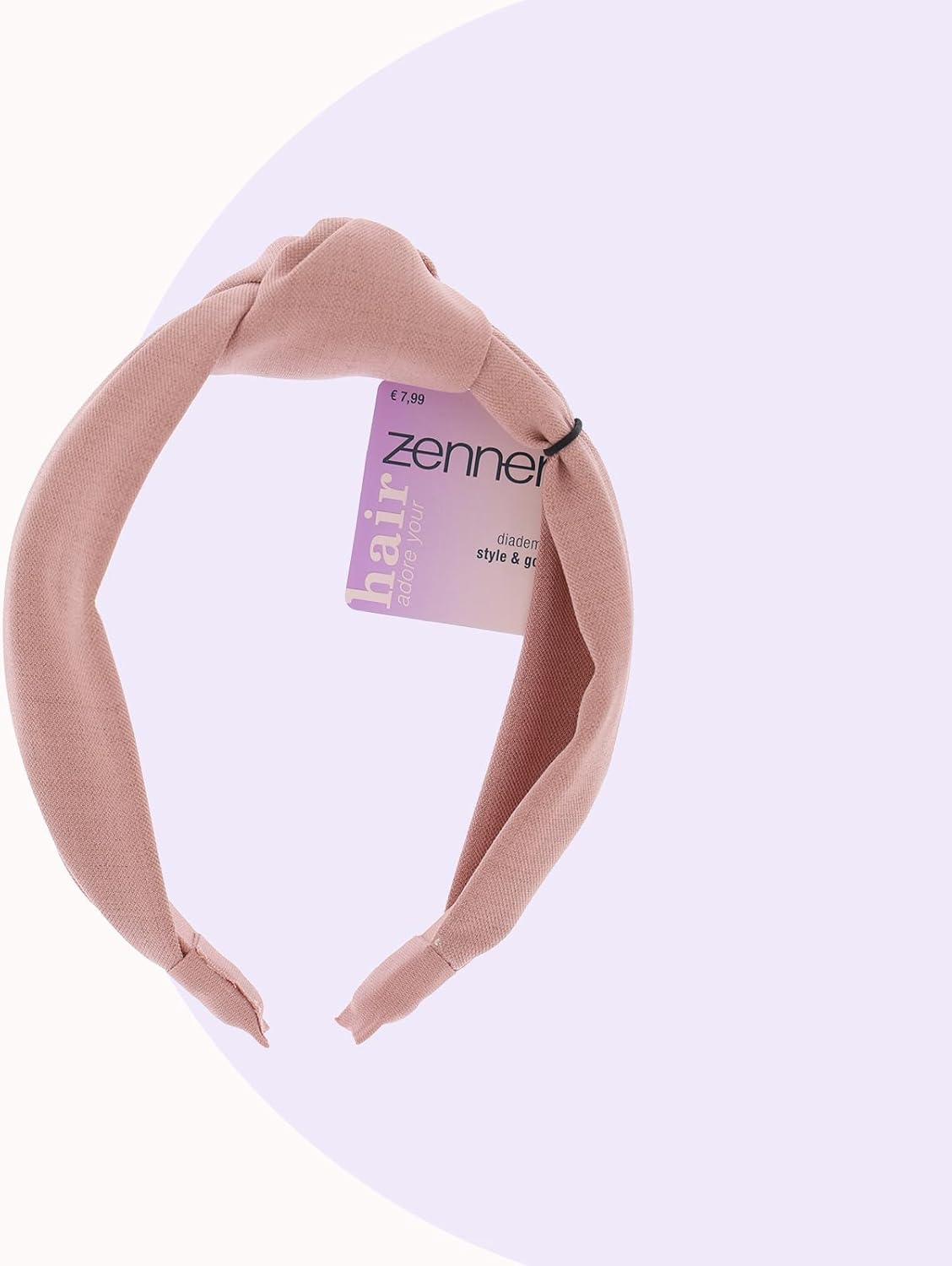Zenner Knotted Headband Pink - Soft Twist Headband Made of Lightweight Fabric - Comfortable Fit for Everyday Use - Textured Detail for Stylish Looks