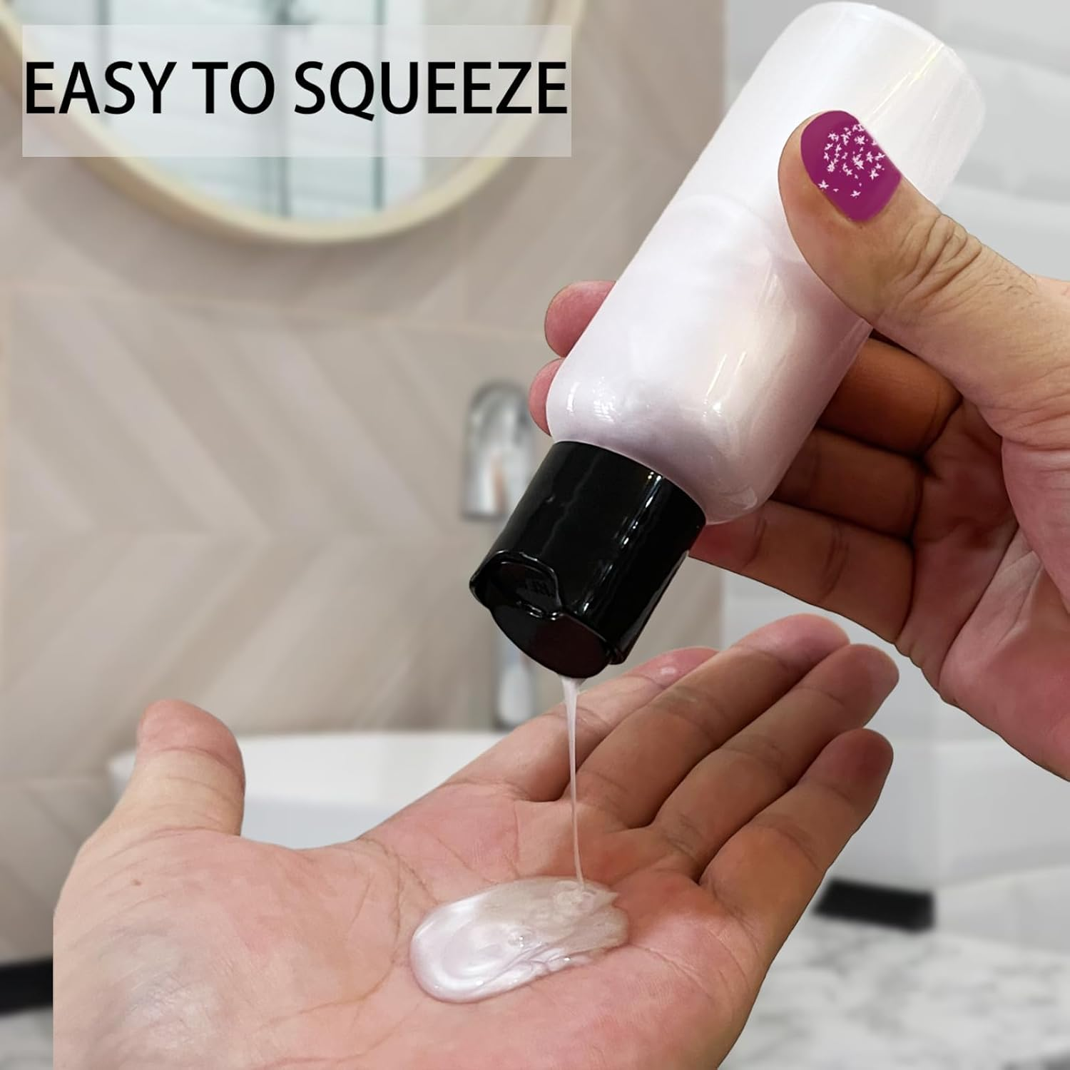 5 Pack Travel Bottles for Toiletries, 100Ml, TSA Approved, Leakproof, Plastic, Empty Travel Size Containers with Labels image number 1