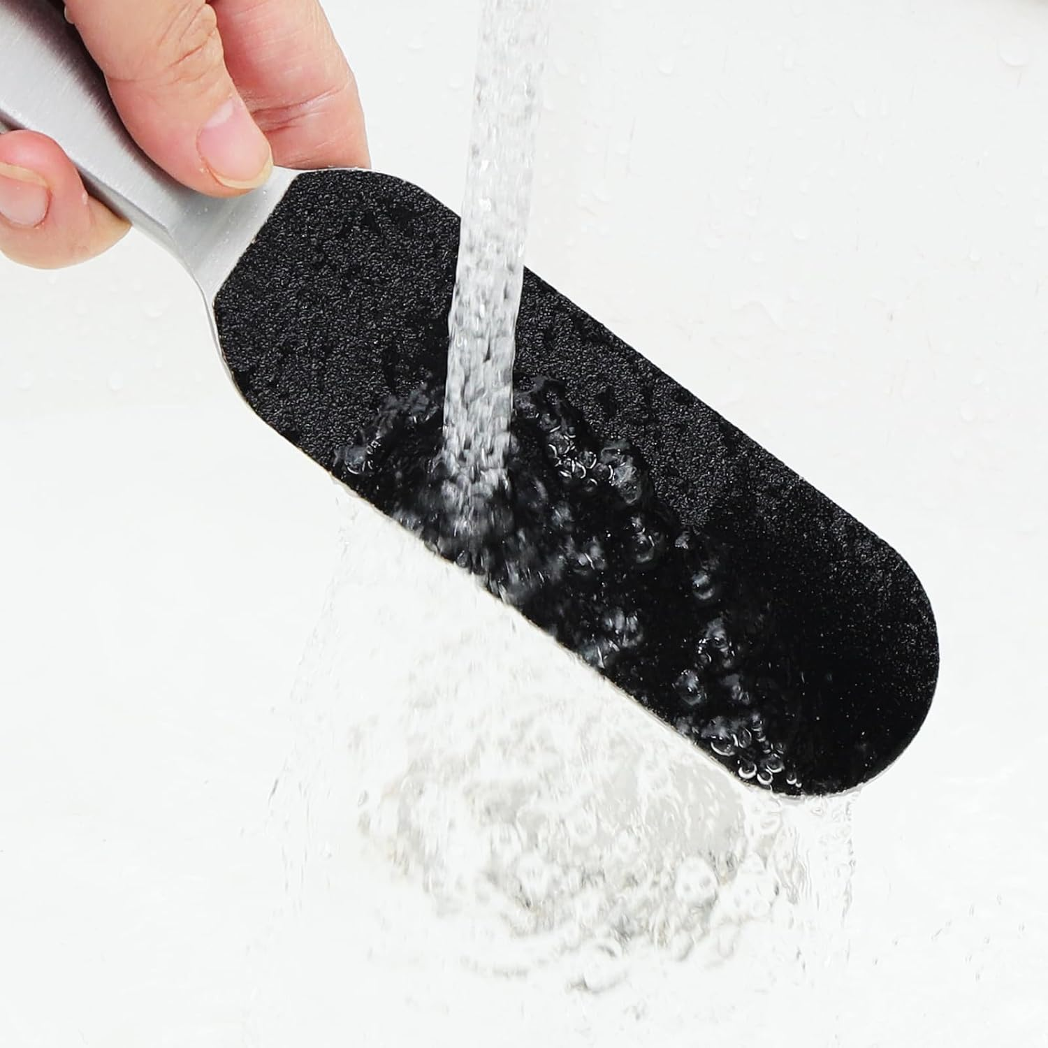 Hongien Pedicure Foot File and Hard Skin Callus Remover 1 X Stainless Steel Handle 10 X Foot File Coarse Fine Grain Foot Files for Hard Skin for Home Pedicure image number 6