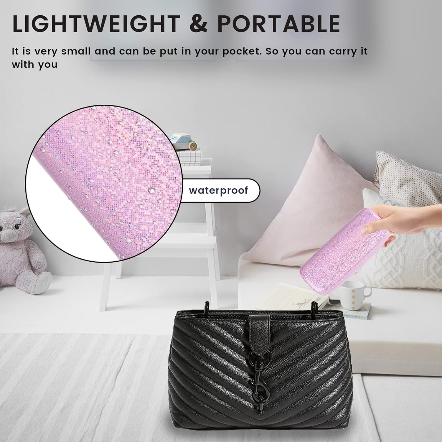 Molshine 2 Pieces Hard Shell Glasses Case,Laser Eyeglasses Case for Women or Men Small Sunglasses image number 3