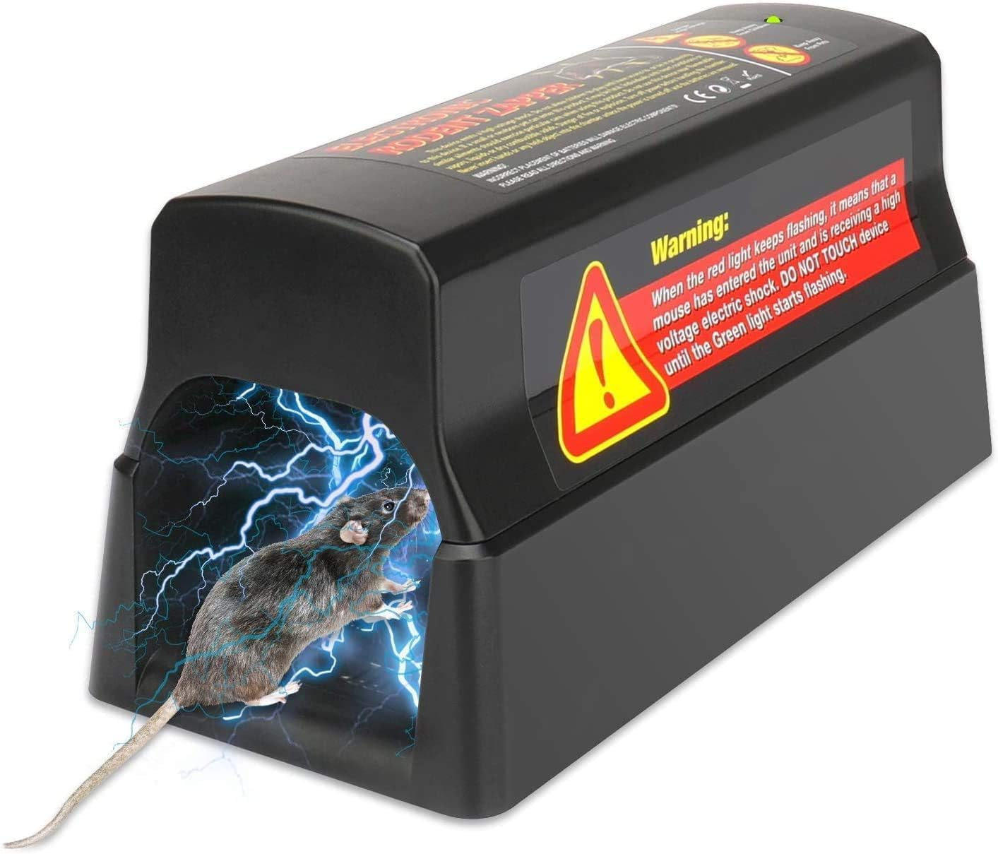 Electronic Rat Mouse Trap 7000V Shock Electric Rodent Zapper Dual Power Options Effective & Powerful Pest Control image number 2