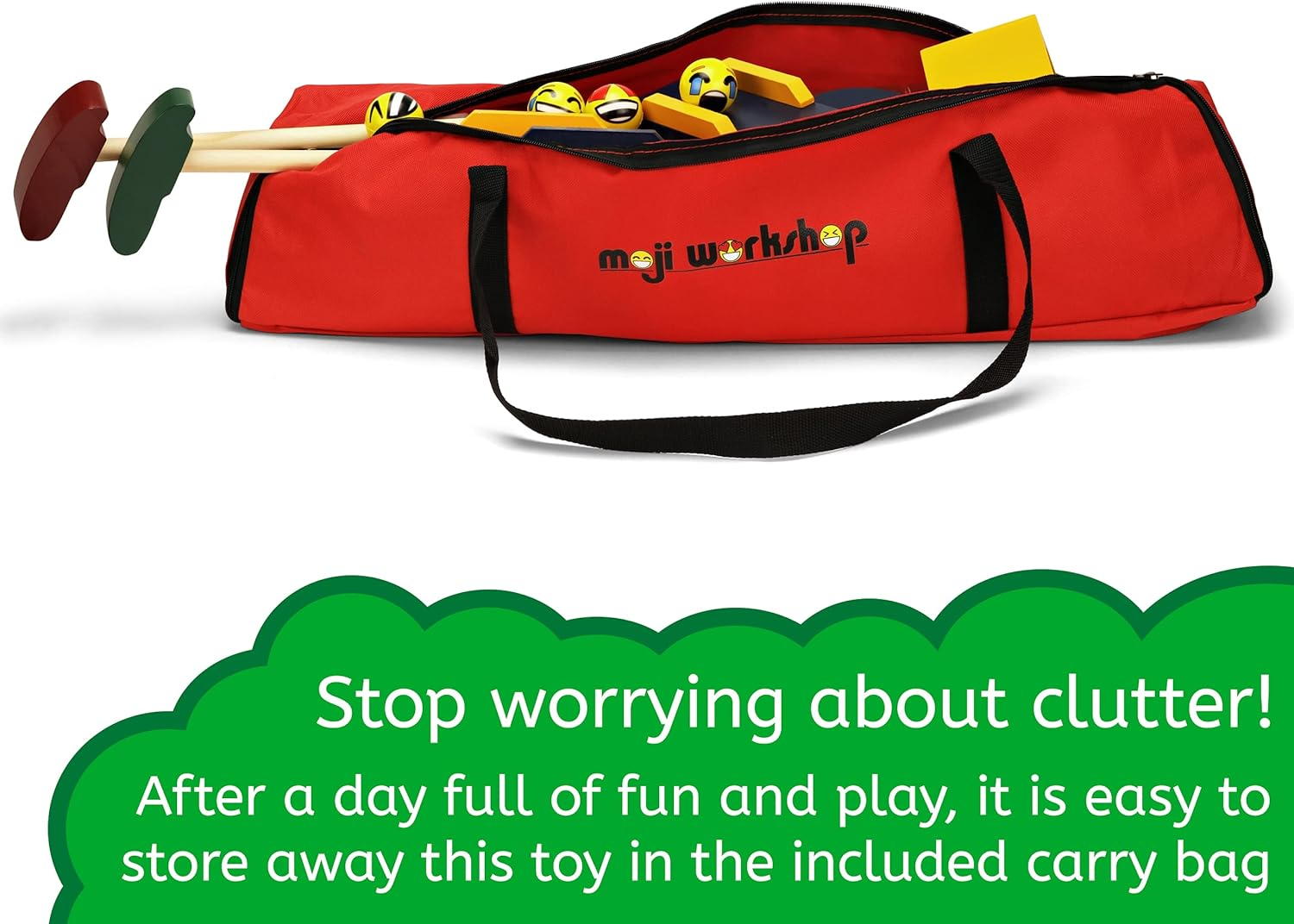 Moji Workshop Wooden Kids Golf Set - Quality Crazy Golf and Mini Golf Set - Wooden Toys for Indoor-, Outdoor- and Garden Games image number 6