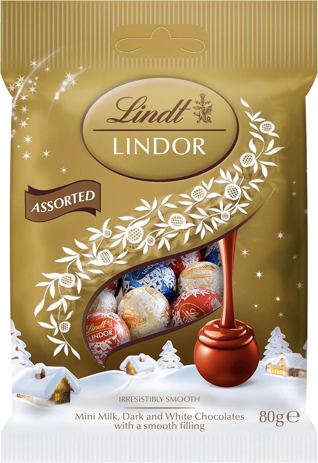 Lindt Lindor Assorted Chocolate Mini Baubles 80G image number 2