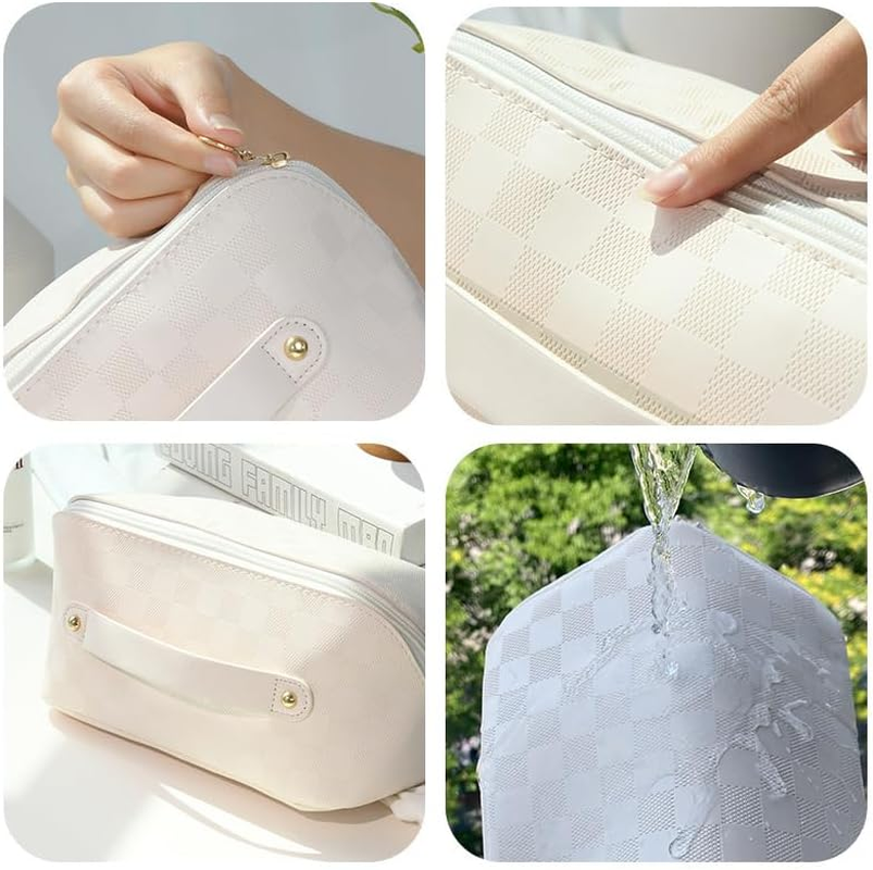 Makeup Bag, Large Capacity Storage Cosmetic Bag,Multifunctional Portable Wash Pouch for Women Travel Storage Bag Skin Care Cosmetics Toiletries image number 5