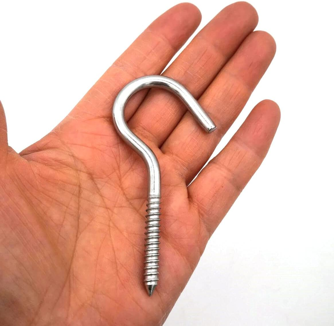 JY-MARINE 3.3 Inch Stainless Steel 316 Screw-In Hooks Eye Bolt Marine Grade, Heavy Duty Ceiling Hooks for Indoor and Outdoor Hanging Plants 10 Pieces image number 2