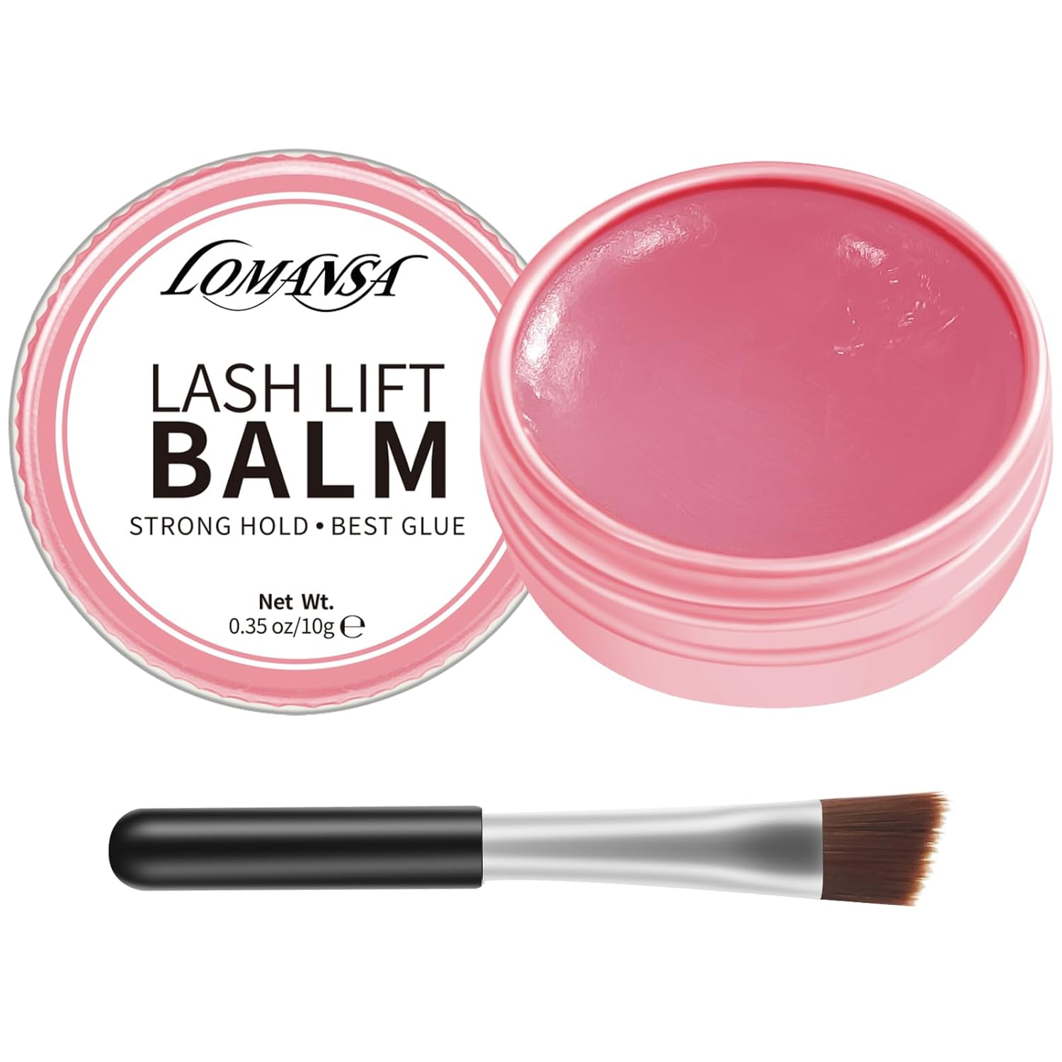 Lomansa Lash Lift Glue Eyelash Glue Balm Fruit Flavor 2 in 1 Lifting Curling Adhesive for Lash Perm Kit - Peach