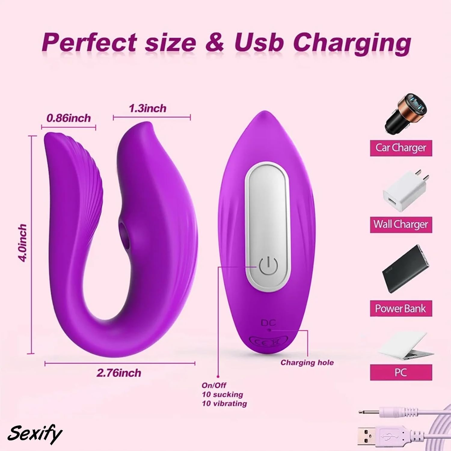 Clitoral Sucking Dildo Stimulator Sucking Vibrator with App Control, Clitoral G Spot Dildo Vibrator, 9 Modes Vibrating Clitoral Stimulator Massager Adult Sex Toy for Women Female Couple Sex Toy (Purple)