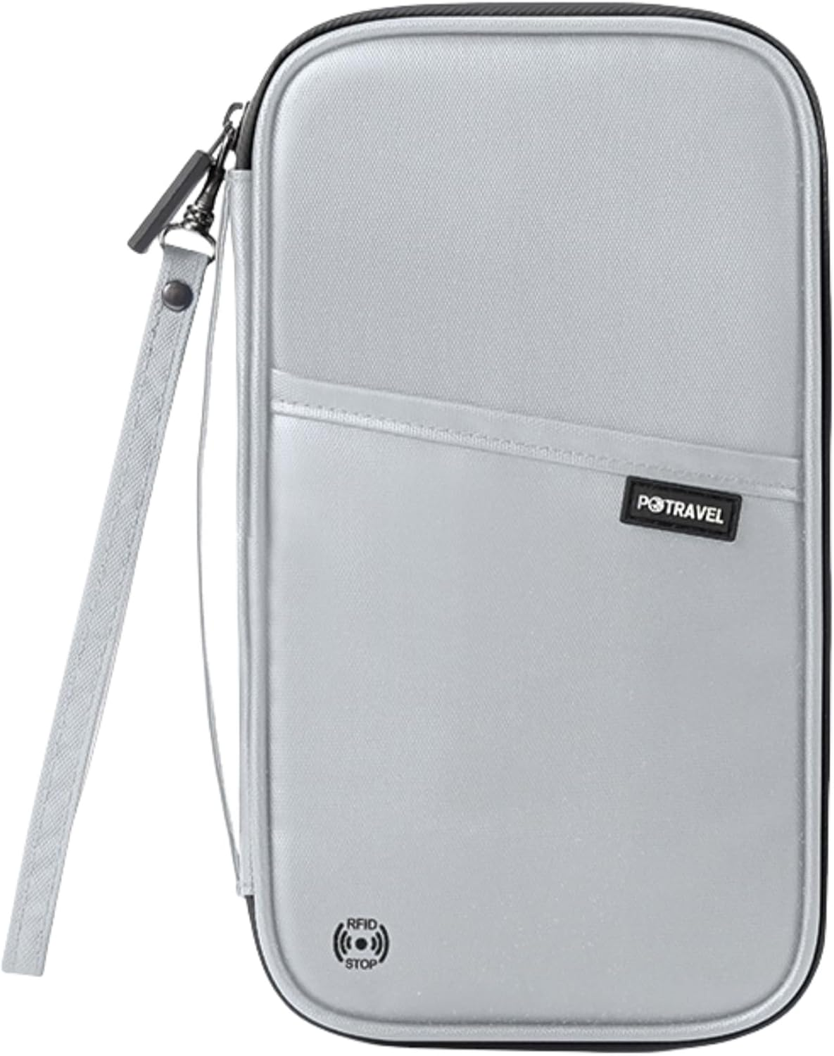 Wigmoa Family Passport Holder, RFID Blocking Passport Wallet for Women, Men, Travel Essentials Wallet, Waterproof Passport Holder Bag, Travel Document Organizer, S-ME (Light Gray)