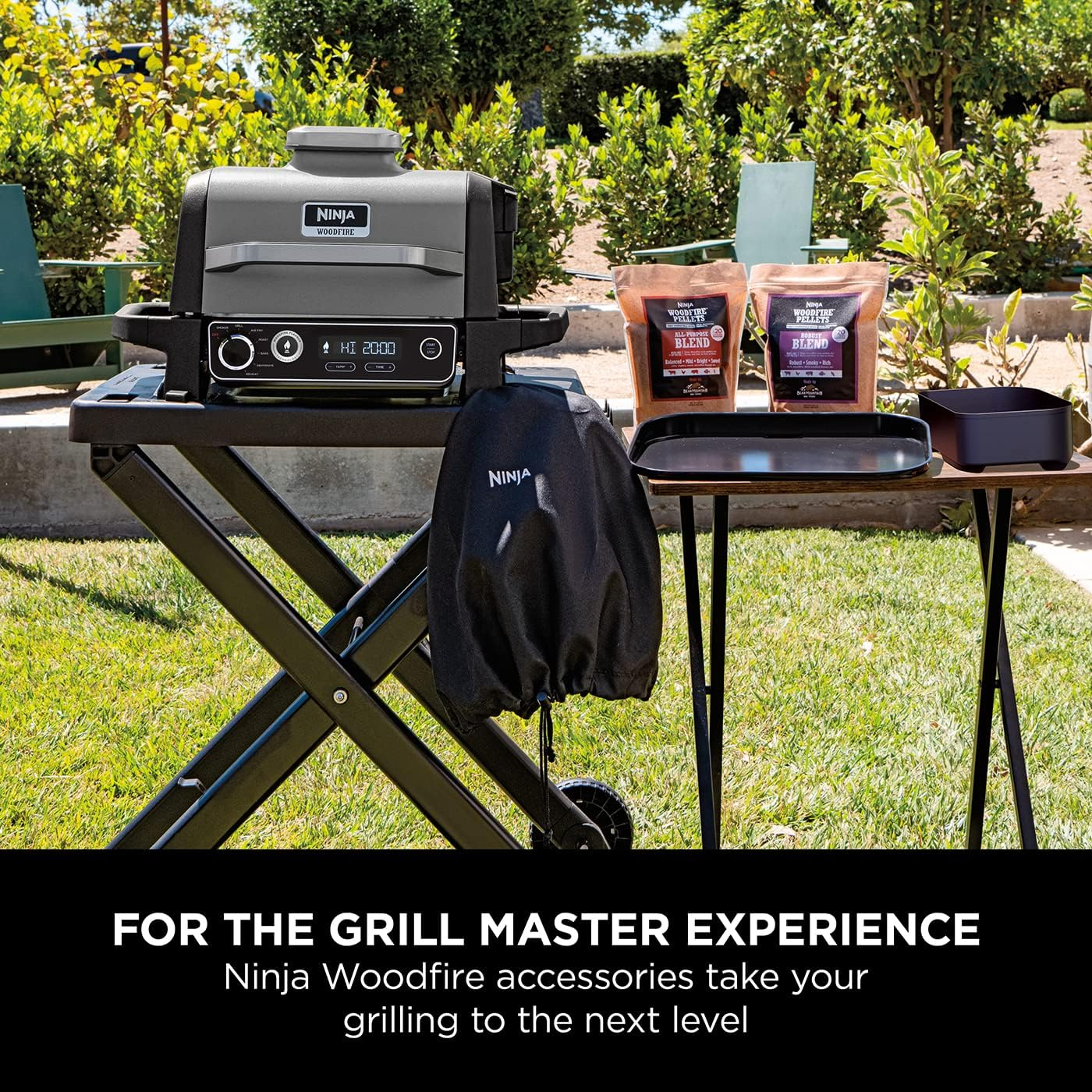 Ninja Woodfire Flat Plate, Compatible with Ninja Woodfire Electric BBQ Grill (OG700 Series), Ceramic Coating, Non-Stick, Insert, Official Accessory, Black, XSKGRIDPLTEUK image number 6
