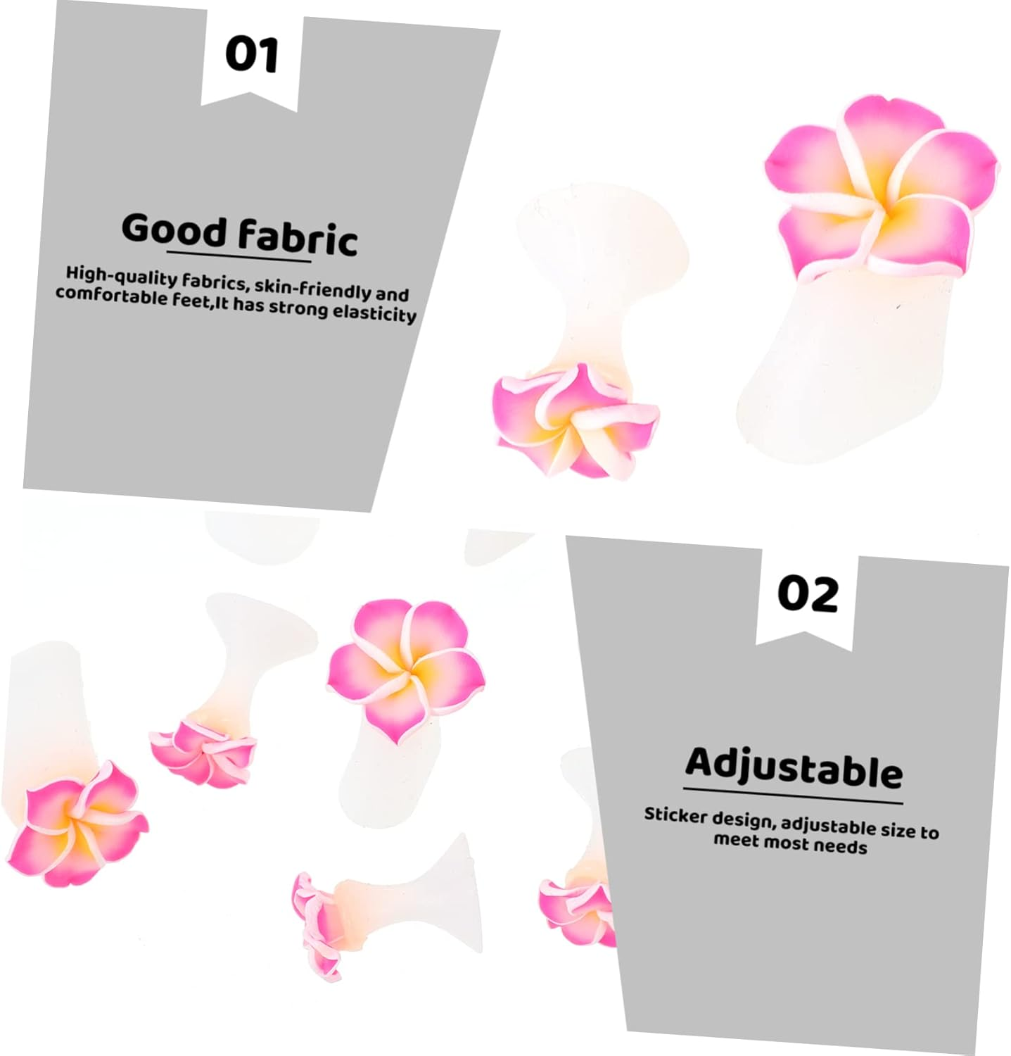 Minkissy Nail Polish Separator Toe Spacer 32Pcs Silicone Toe Separators for Pedicure Art image number 6