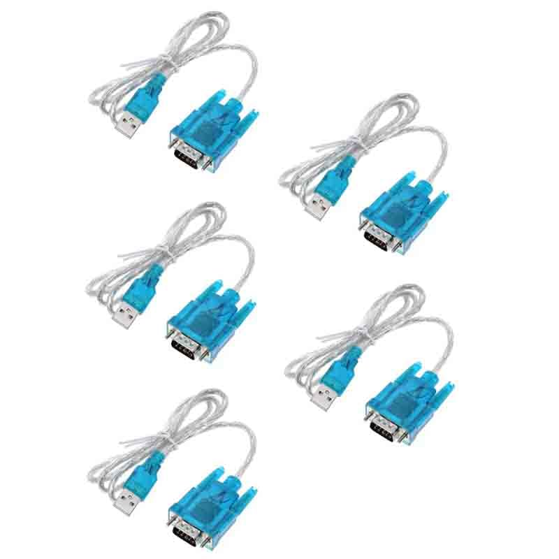 5Pcs USB to RS232 DB9 9 Pin Serial Port Converter Connection Cable COM Port Converter Cable with CH-340 Chip image number 2