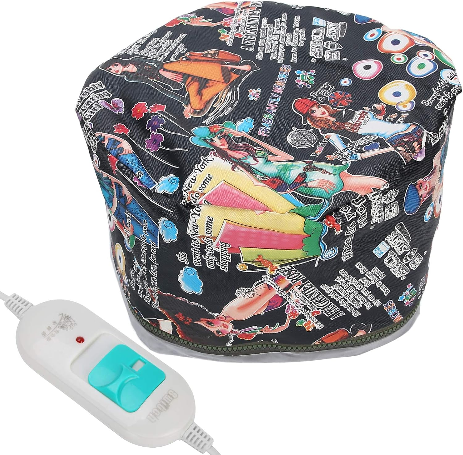 Hair Steamer Deep Conditioning Heat Cap, Electric Heating Hair Hat 3 Gears Hair Steamer Cap, Reusable Shower Caps Heating Oil Treatment Baking Hat Hair Scalp Treatments [Us] image number 4