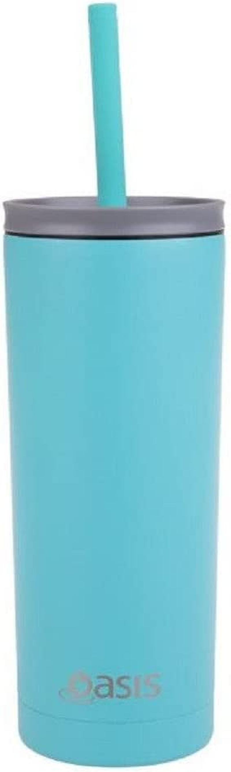 Oasis 'Super Sipper' Stainless Steel Double Wall Insulated Tumbler W/Silicone Head Straw 600Ml - Turquoise