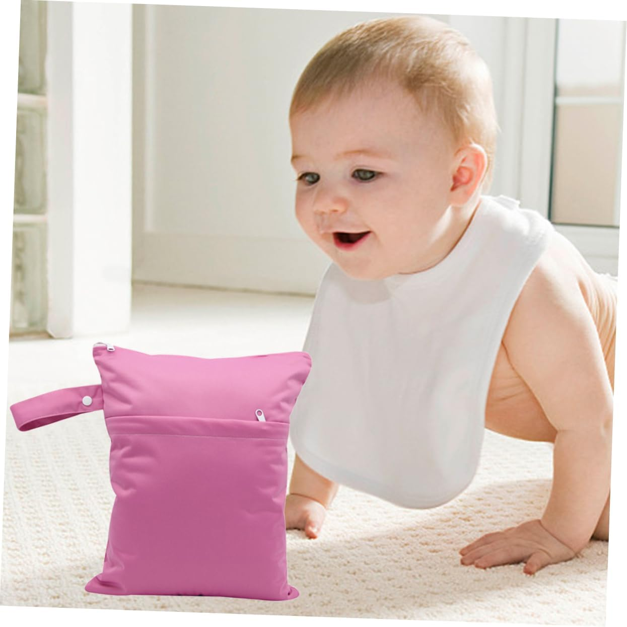 MERRYHAPY 2Pcs Multi-Function Diaper Storage Bag Wet Bag for Travel Lightweight Diaper image number 4