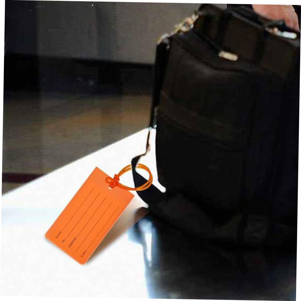 SAFIGLE 8Pcs Elegant Luggage Hanging Labels Travel Suitcase Tags Checked Boarding Tags image number 5