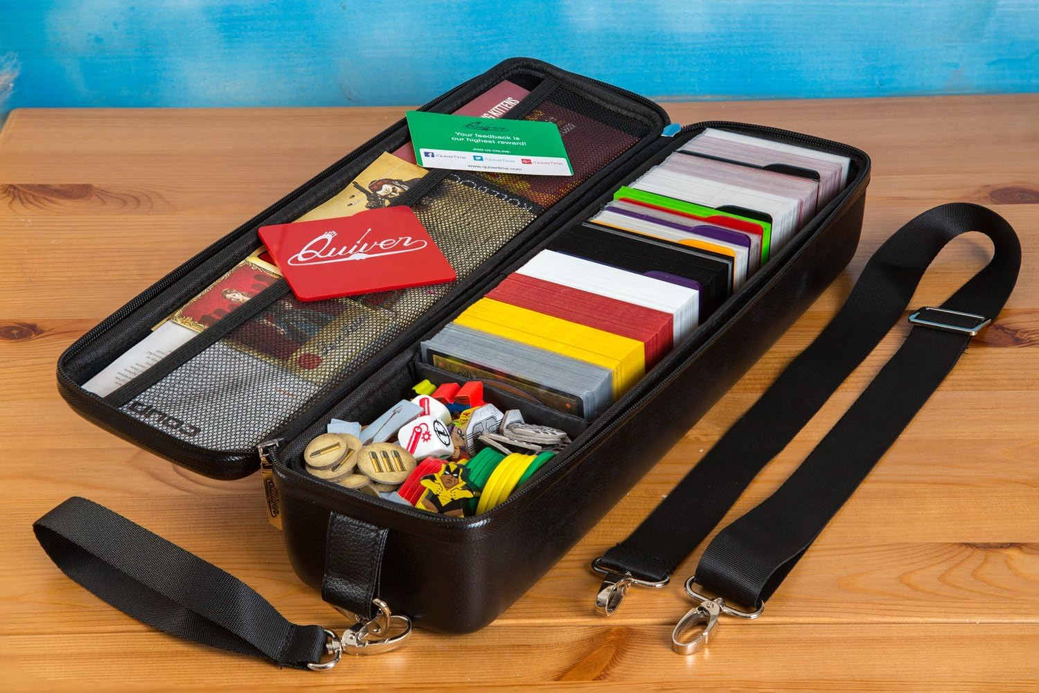 Quiver Time Orange and Purple Card Dividers & Separators Set, 7 Pieces, Add-Ons for Extra Organization of the Quiver Card Carrying Cases, Ideal for Tabletop Gaming, Trading Cards, Figures, and More image number 5