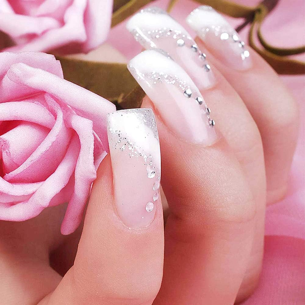 5 Boxes Nail Art Rhinestones Crystals round Beads Nail Crystal for Nails Decoration Makeup Clothes