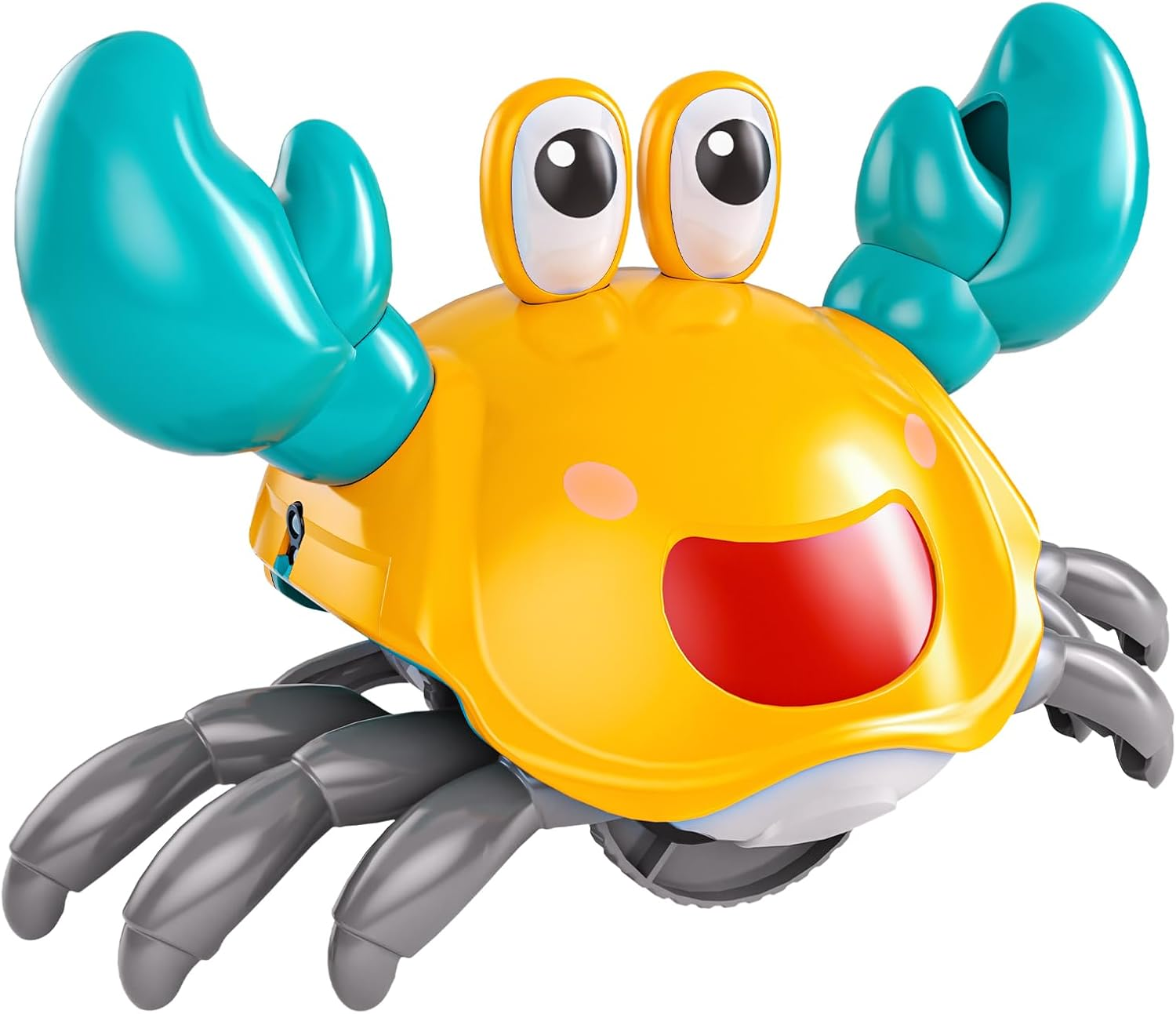 TEMI Crawling Crab Baby Toy for 36 Months - Sensory Walking Musical Toys, Infant Toys 36 Months, Dancing Moving Crab with Obstacle Avoidance, Birthday Kids Gifts 3 Year Old Toddlers