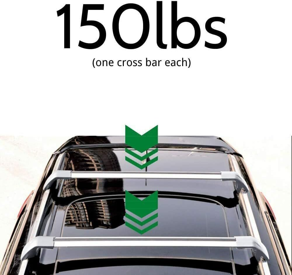 2PCS Crossbars Cross Bars Fit for Mitsubishi Eclipse Cross 2018-2023 Lockable Roof Rail Rack Black Aluminum Alloy image number 1