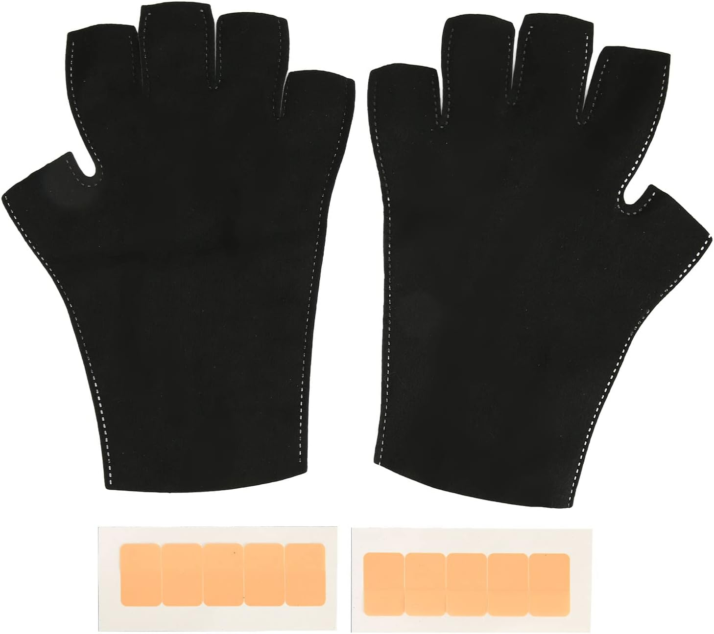 Anti UV Gloves, Breathable Fingerless Manicures Protection Gloves, Skin Friendly Elastic UV Gloves for Gel Nail Lamp, Hiking, Paddling, Driving, Canoeing, Kayaking image number 4