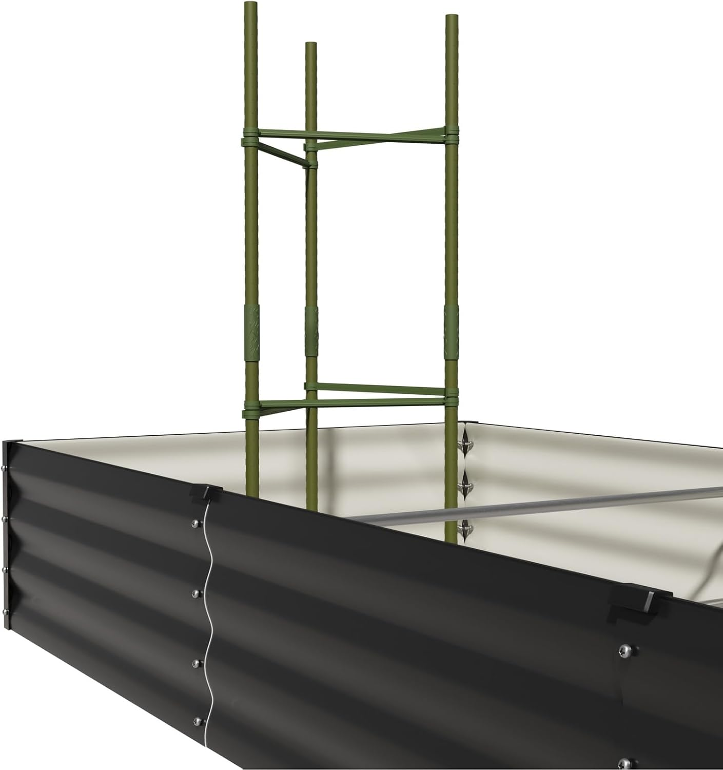 Livsip Garden Bed Planter Stand Box Raised Garden Bed Container Galvanise, 290X90X30Cm-2Pcs image number 5