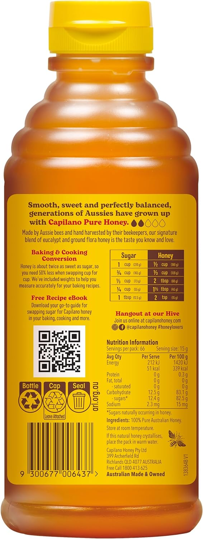 Capilano 100% Pure Australian Honey, Premium Honey, Squeeze Bottle, 1Kg image number 5