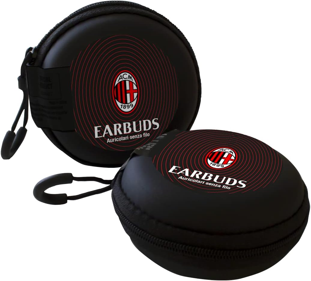 AC Milan Techmade Wireless In-Ear Headphones with Charging Box Red/Black