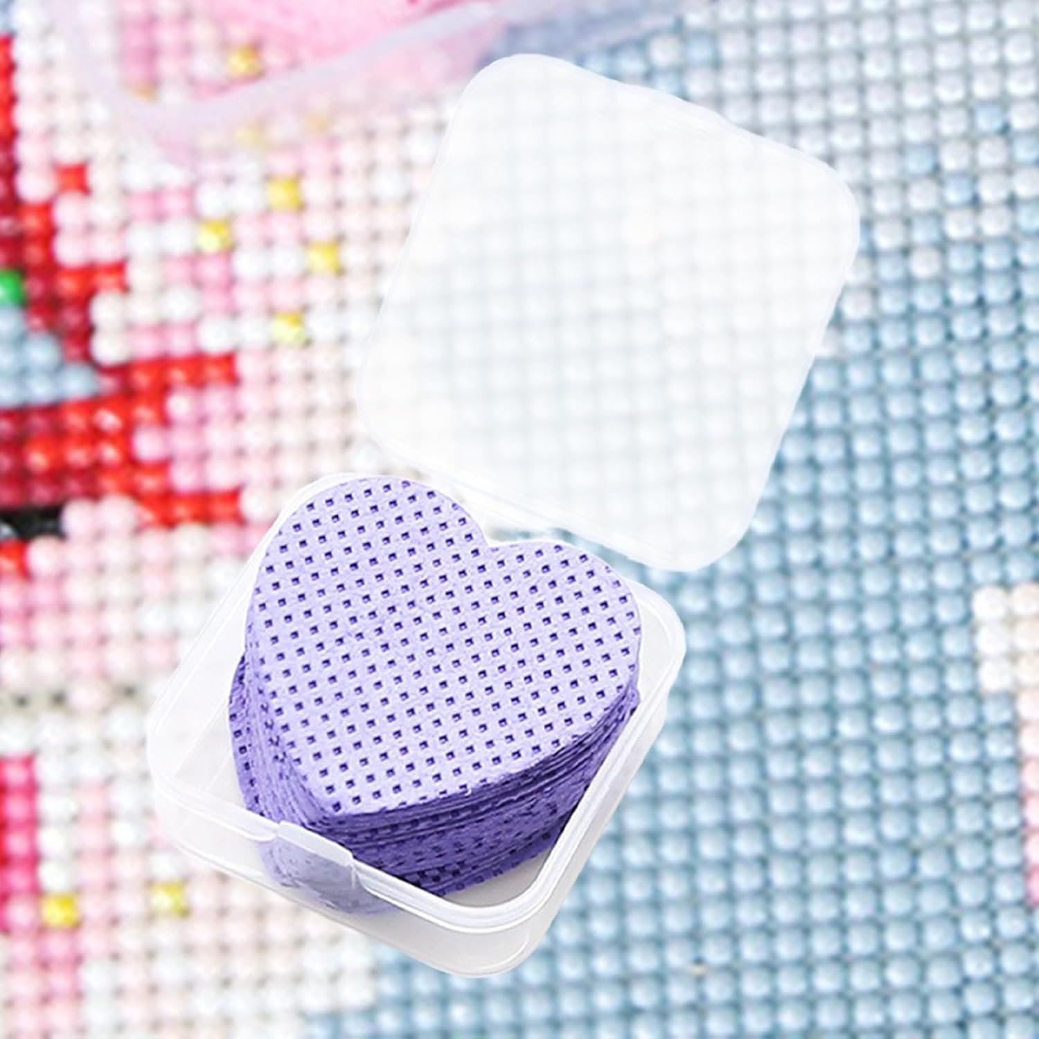 OIIBWQ 50Pcs Disposable Nail Polish Remover Pads Nail Wiping Tool Lint Free for Eyelashes Lips Cleaning Patches, Purple - Purple image number 5