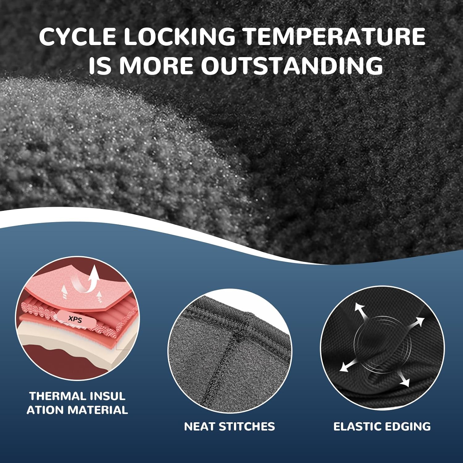 ARYEAM Cold Weather Balaclava Ski Mask for Men Windproof Thermal Winter Scarf Neck Warmer Windproof Fleece Lined Polyester Black for Cycling Running Hiking image number 4