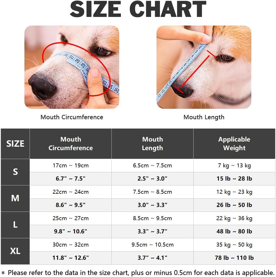 NALEINING Dog Muzzle, Professional Muzzle for Dogs, Anti-Bite and Anti-Bark, Allows Drinking and Panting (Large,Black) image number 6