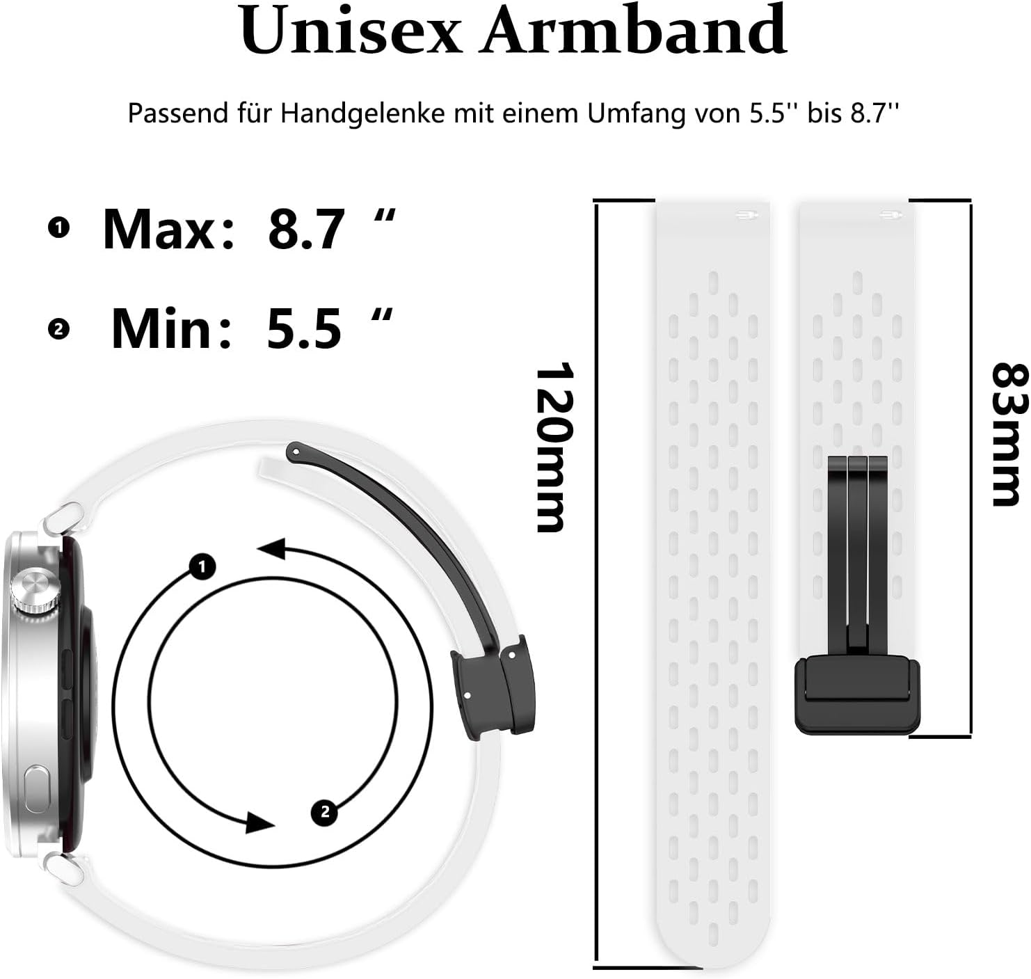 Hiseus Strap Compatible with Huawei Watch GT 6 41 Mm / 6 46 Mm / 6 Pro Silicone Sports Watch Strap image number 7