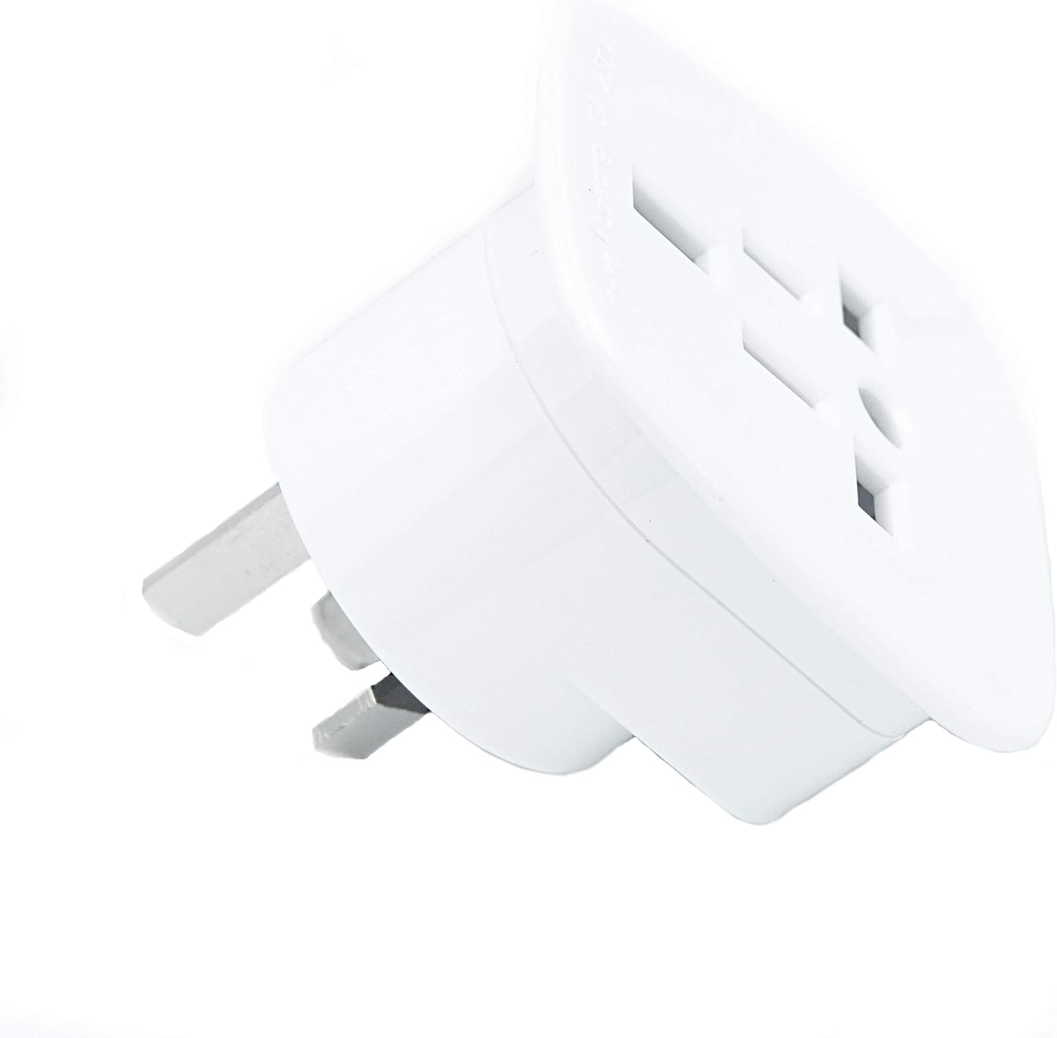 SAA Approved UK/US/JP/CA to AU/NZ Adaptor Plug with Insulated Pins, UK/US Plug Convert to 3-Pin Australian/New Zealand/China Socket (5 White)