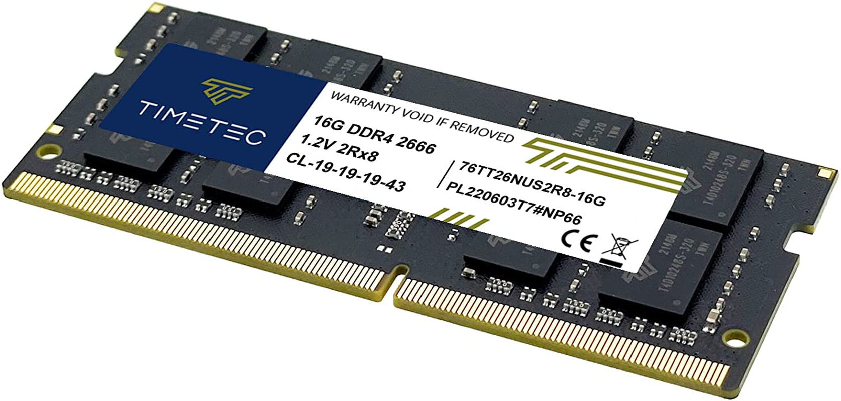 Timetec 32GB Kit(2X16Gb) DDR4 2666Mhz PC4-21300 Non-Ecc Unbuffered 1.2V CL19 2Rx8 Dual Rank 260 Pin SODIMM Laptop Notebook PC Computer Memory RAM Module Upgrade (32GB Kit(2X16Gb)) image number 2