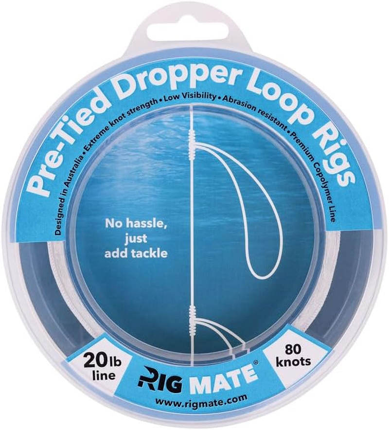 Pre-Tied Dropper Loop Rigs - 20 Lb. Tested Fishing Line Spool - 80 Loops 18 Inches Apart with 5.5 Inch Loop Size - Perfect for Saltwater & Freshwater Fishing. Perfect for Snapper & Other Game Fishing. image number 5