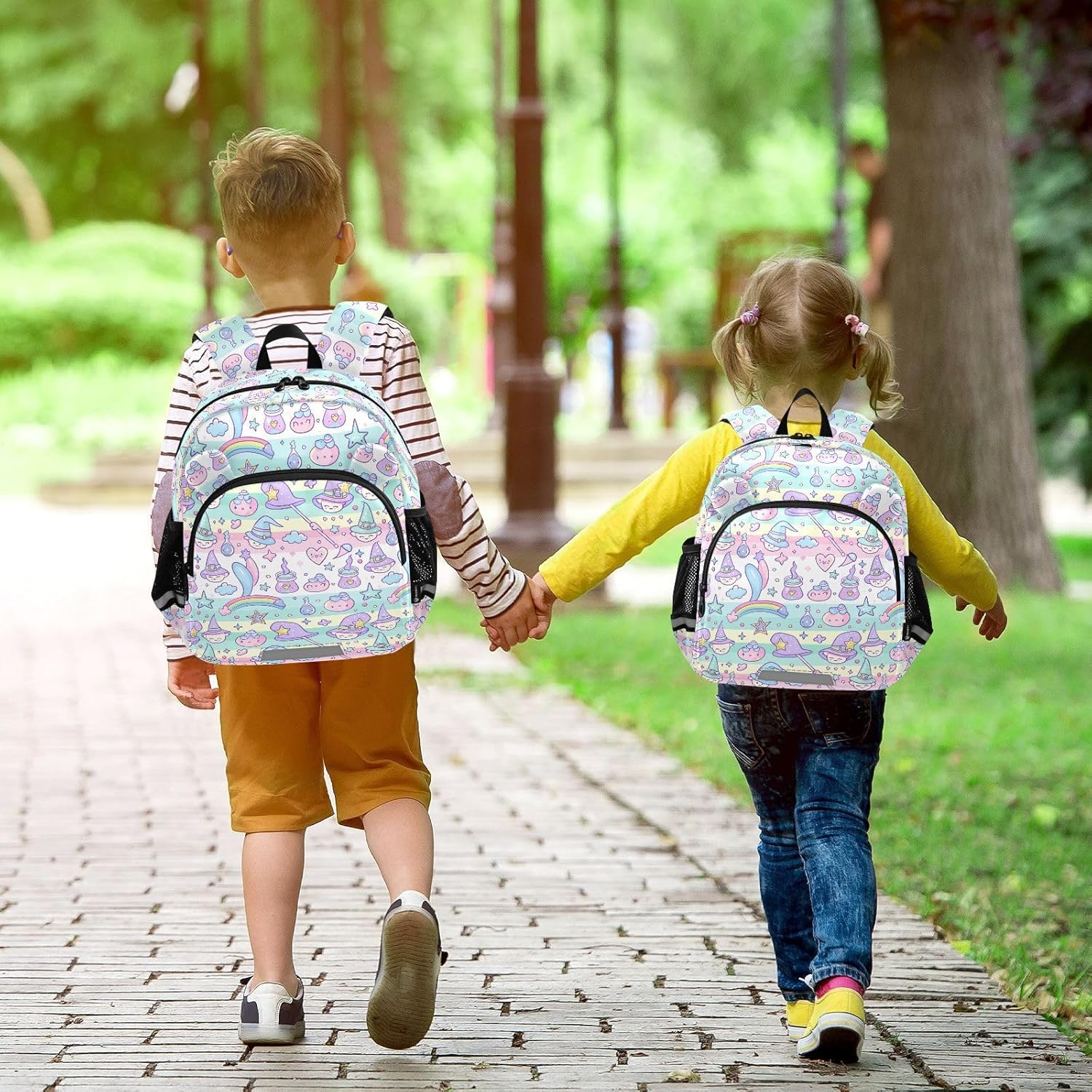 Cute Ears Cool Backpacks Leash Kids Boy'S/Girl'S Anti-Lost Personalized Diaper Bag Backpack with Reflective Strip Witch Wand Potion Cartoon Mochila Para Ni?O De 5 A?Os Kinder, Witch Wand image number 6