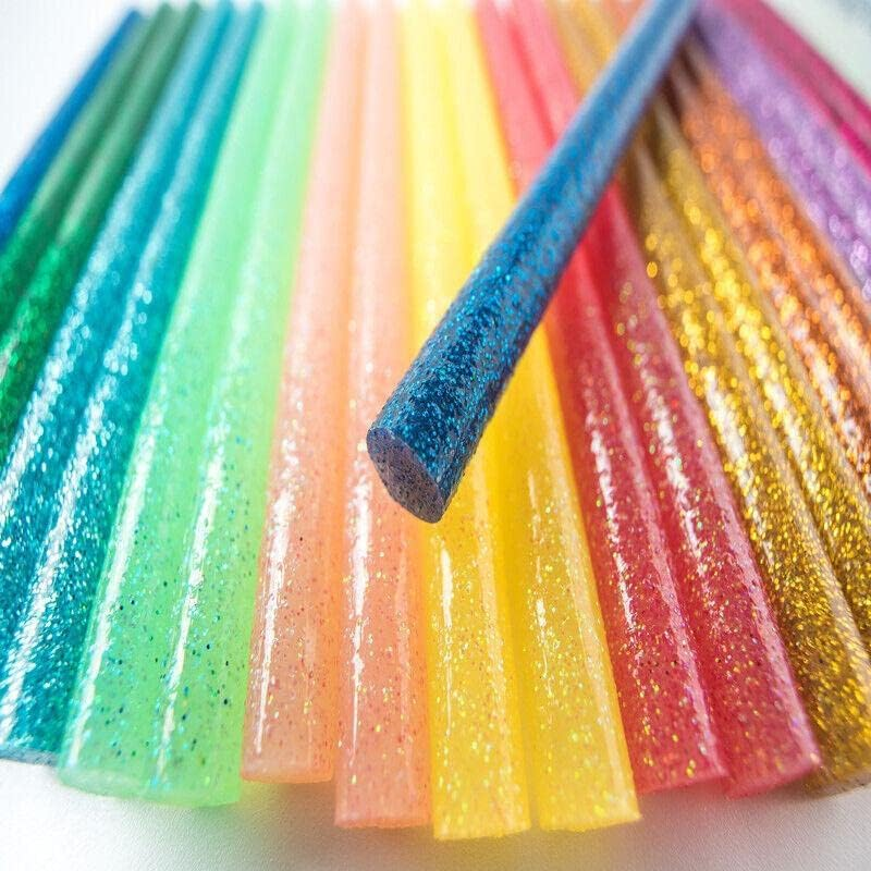 AIMALL 50PCS Colored Glitter Hot Melt Glue Gun Sticks for Arts Craft Wedding Card image number 4