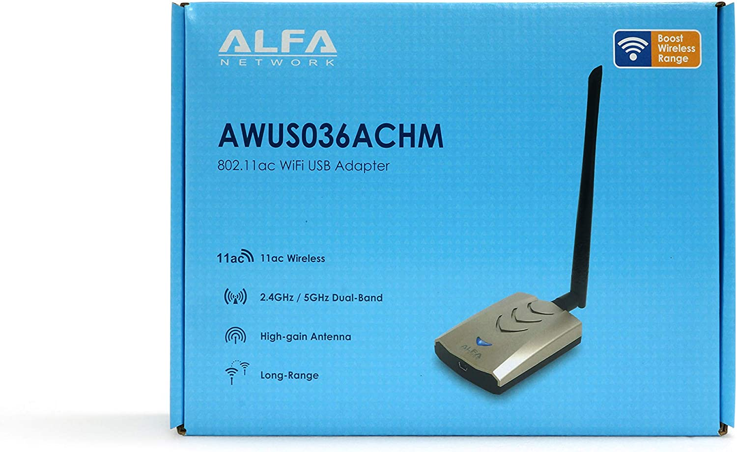 Alfa AWUS036ACHM 802.11Ac Wifi Range Boost USB Adapter image number 3