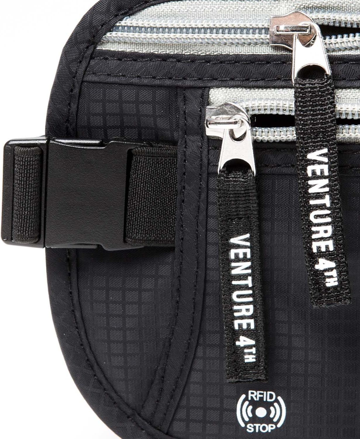 Venture 4TH RFID Money Belt for Travel: the Trusted Hidden Waist Stash for Men and Women (Black + RFID Sleeves) - Beige image number 5